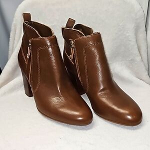 Antonio Melani Harlen Brown Leather Booties